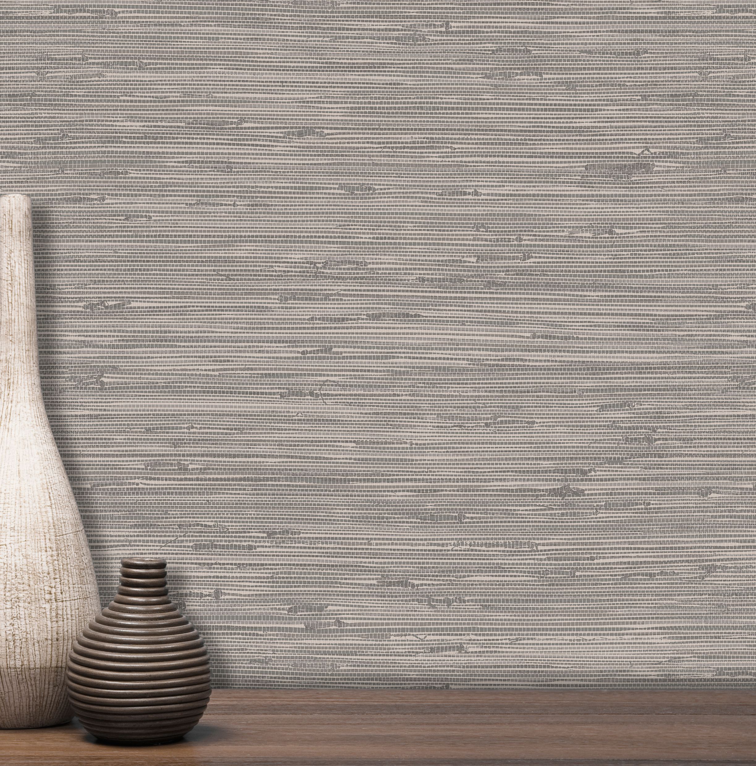 Fine Decor Stone Grasscloth Textured Wallpaper