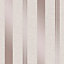 Fine Décor Striped Rose gold effect Embossed Wallpaper