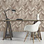 Fine Décor Taupe Diagonal slate Smooth Wallpaper