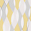 Fine Décor Yellow Geometric Embossed Wallpaper