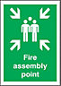 Fire assembly point Polypropylene Safety sign, (H)420mm