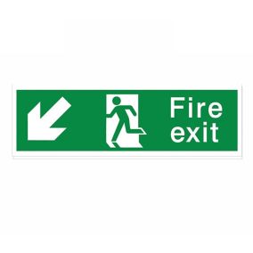 Fire exit Fire information sign, (H)125mm (W)400mm