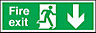 Fire exit Plastic Safety sign, (H)150mm