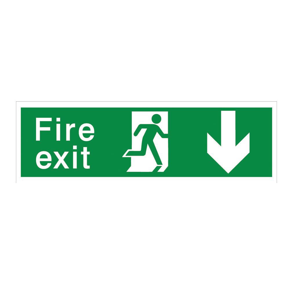 Fire exit PVC Safety sign, (H)125mm (W)400mm