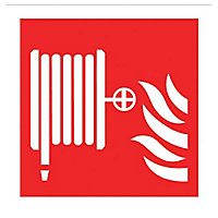 Fire hose reel symbol PVC Safety sign, (H)200mm (W)200mm
