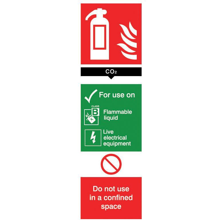 Fire hydrant CO2 PVC Safety sign, (H)280mm (W)85mm