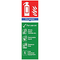 Fire hydrant dry powder PVC Safety sign, (H)280mm (W)85mm