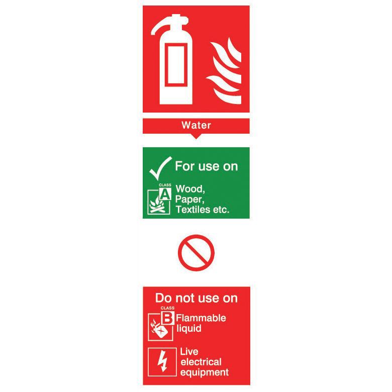 Fire hydrant water PVC Safety sign, (H)280mm (W)85mm