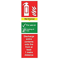 Fire hydrant wet chemical PVC Safety sign, (H)280mm (W)85mm