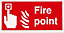 Fire point Polypropylene Safety sign, (H)200mm (W)400mm