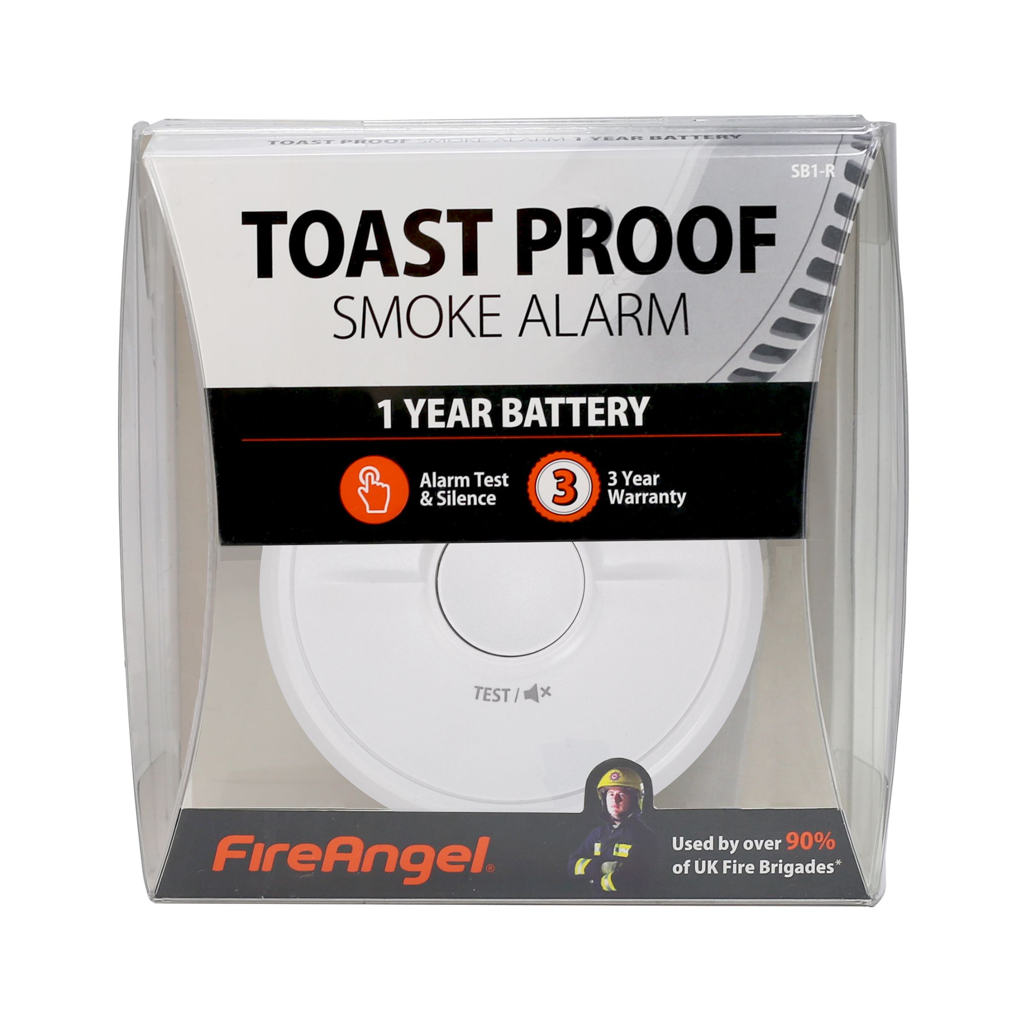 FireAngel Toast Proof SB1-R Optical Smoke Alarm with 1-year battery