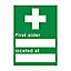 First aider located Self-adhesive labels, (H)200mm (W)150mm