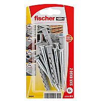 Fischer Countersunk Frame fixing (L)60mm (Dia)8mm, Pack of 6
