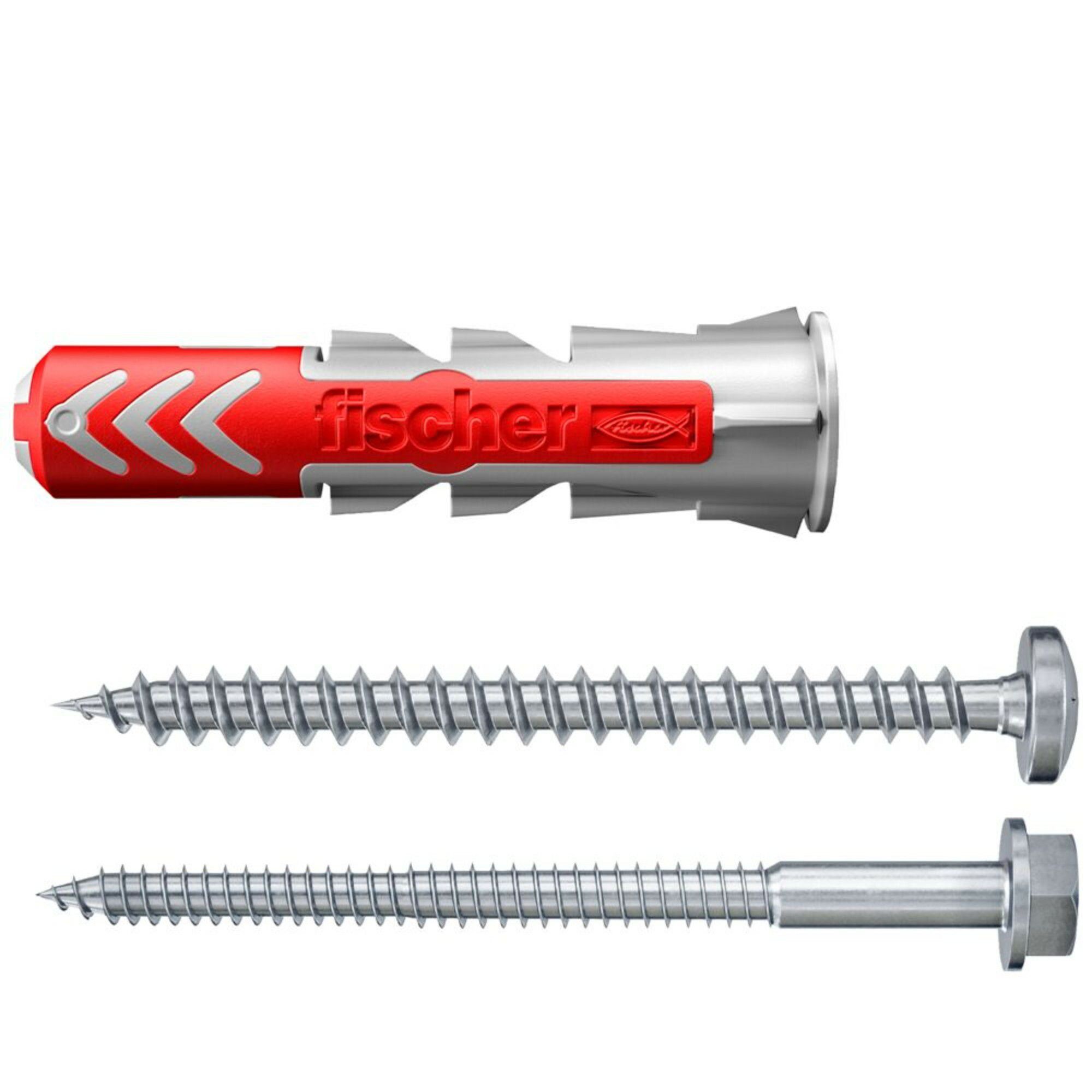 Fischer DuoPower Multi-purpose screws with wall plug, 36 pieces
