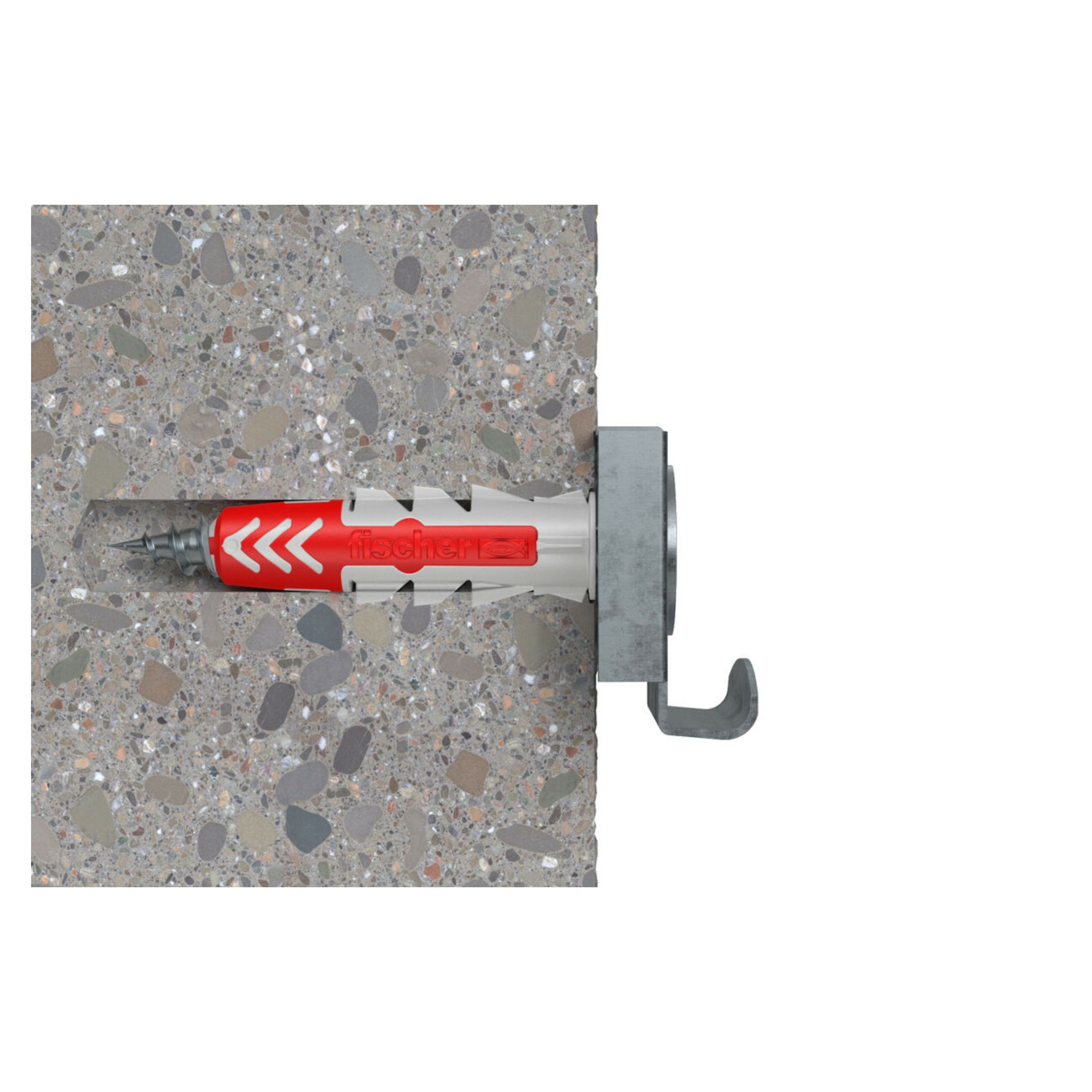 Fischer Grey Mirror screw (Dia)6mm (L)30mm, Pack of 4