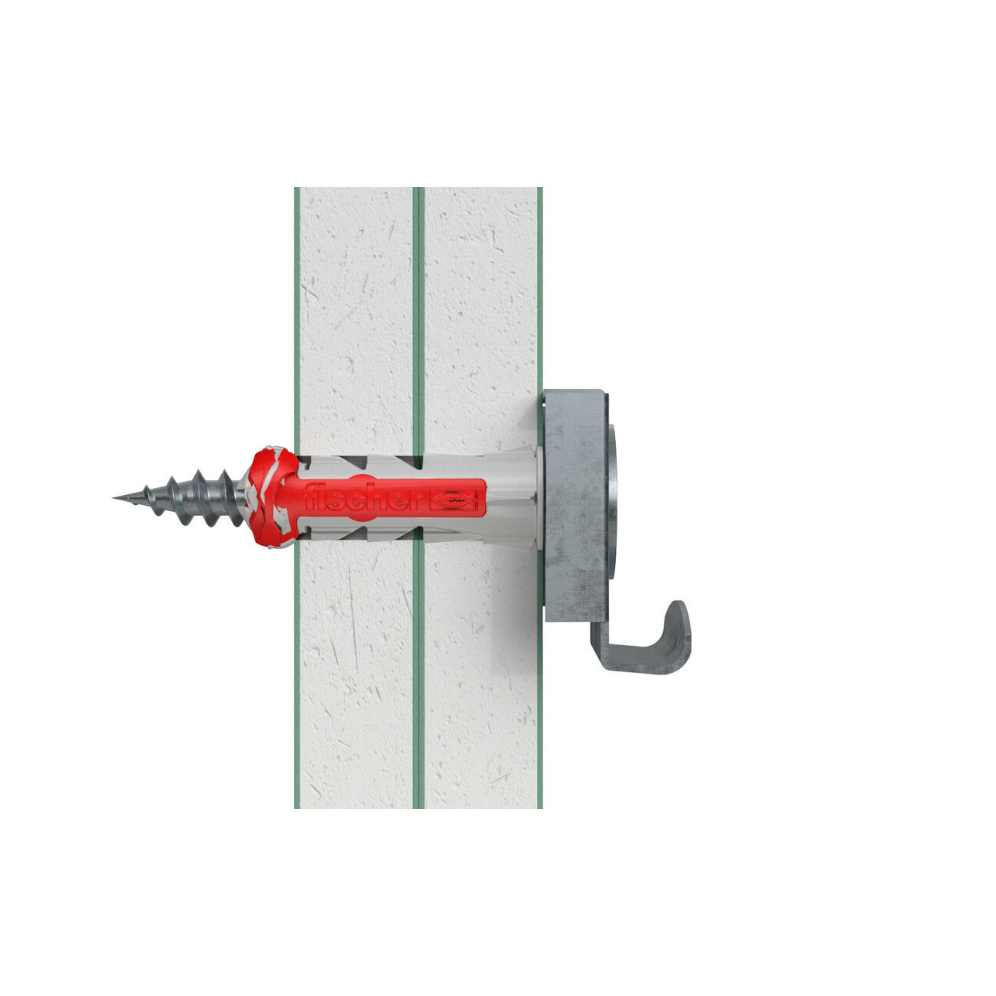 Fischer Grey Mirror screw (Dia)6mm (L)30mm, Pack of 4