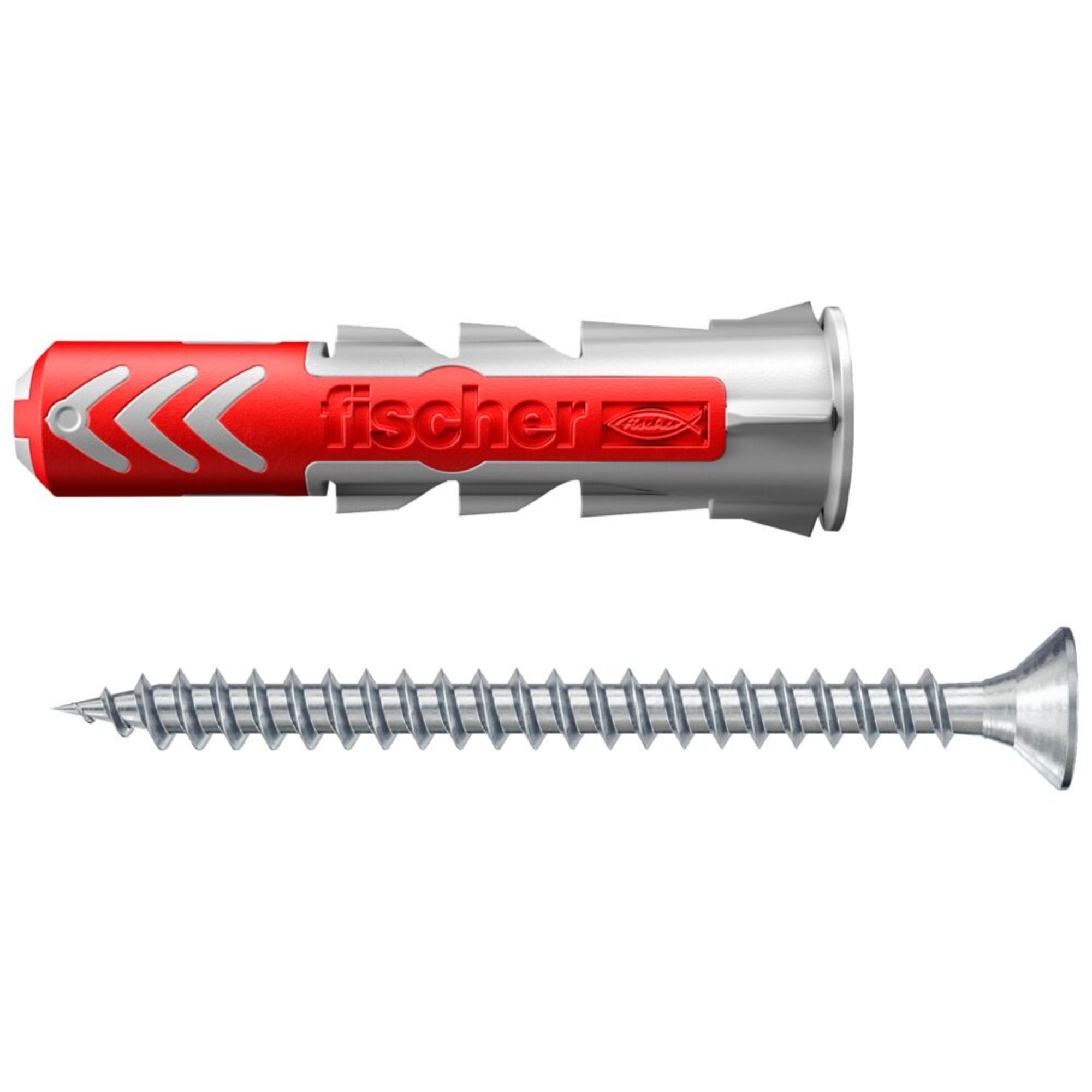 Fischer Grey Mirror screw (Dia)6mm (L)30mm, Pack of 4