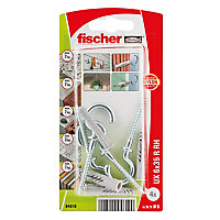 Fischer Grey Nylon & steel Wall plug (L)35mm (Dia)6mm, Pack of 4