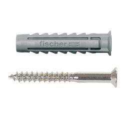 Fischer Grey Nylon & steel Wall plug (L)40mm (Dia)8mm, Pack of 50