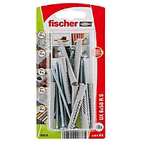 Fischer Grey Nylon & steel Wall plug (L)50mm (Dia)6mm, Pack of 10