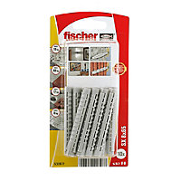 Fischer Grey Nylon Wall plug (L)65mm (Dia)8mm, Pack of 10