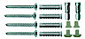 Fischer Slotted Zinc-plated Nylon & steel Screw (Dia)8mm (L)100mm, Pack of 4