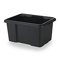 Fitty Black 14L Plastic Stackable Storage box