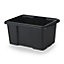 Fitty Black 14L Plastic Stackable Storage box