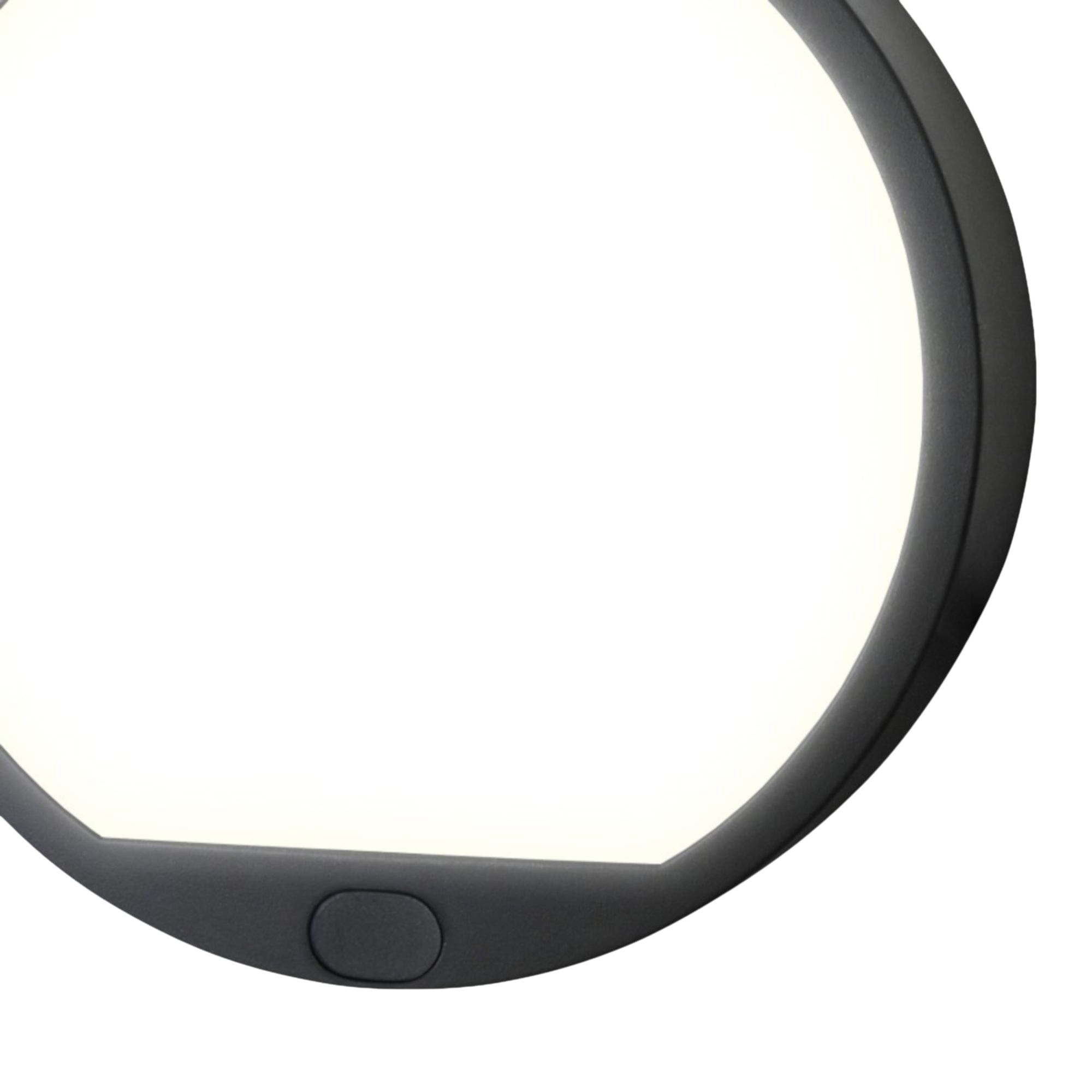 Fixed Black Mains-powered Integrated LED Outdoor Round Wall light 420lm (Dia)12cm