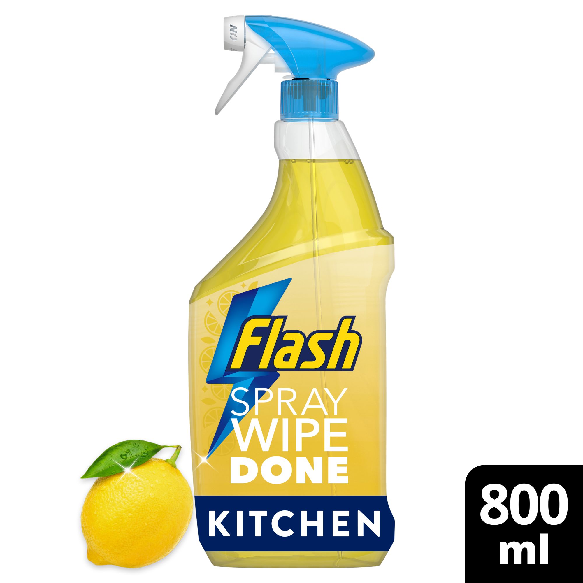Flash Spray, Wipe, Done Crisp Lemon Kitchen Multi-surface Cleaning spray, 800ml