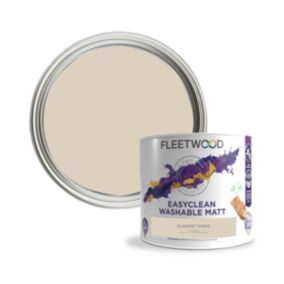 Fleetwood Easyclean Matt Classic Ivory Emulsion paint, 2.5L