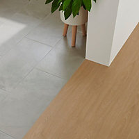 Floated Light grey Satin Concrete effect Porcelain Floor Tile Sample