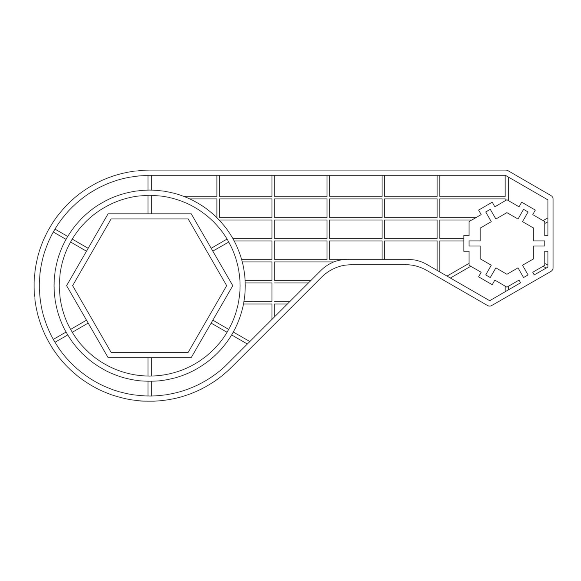 Flomasta 63.7mm Plumbing spanner