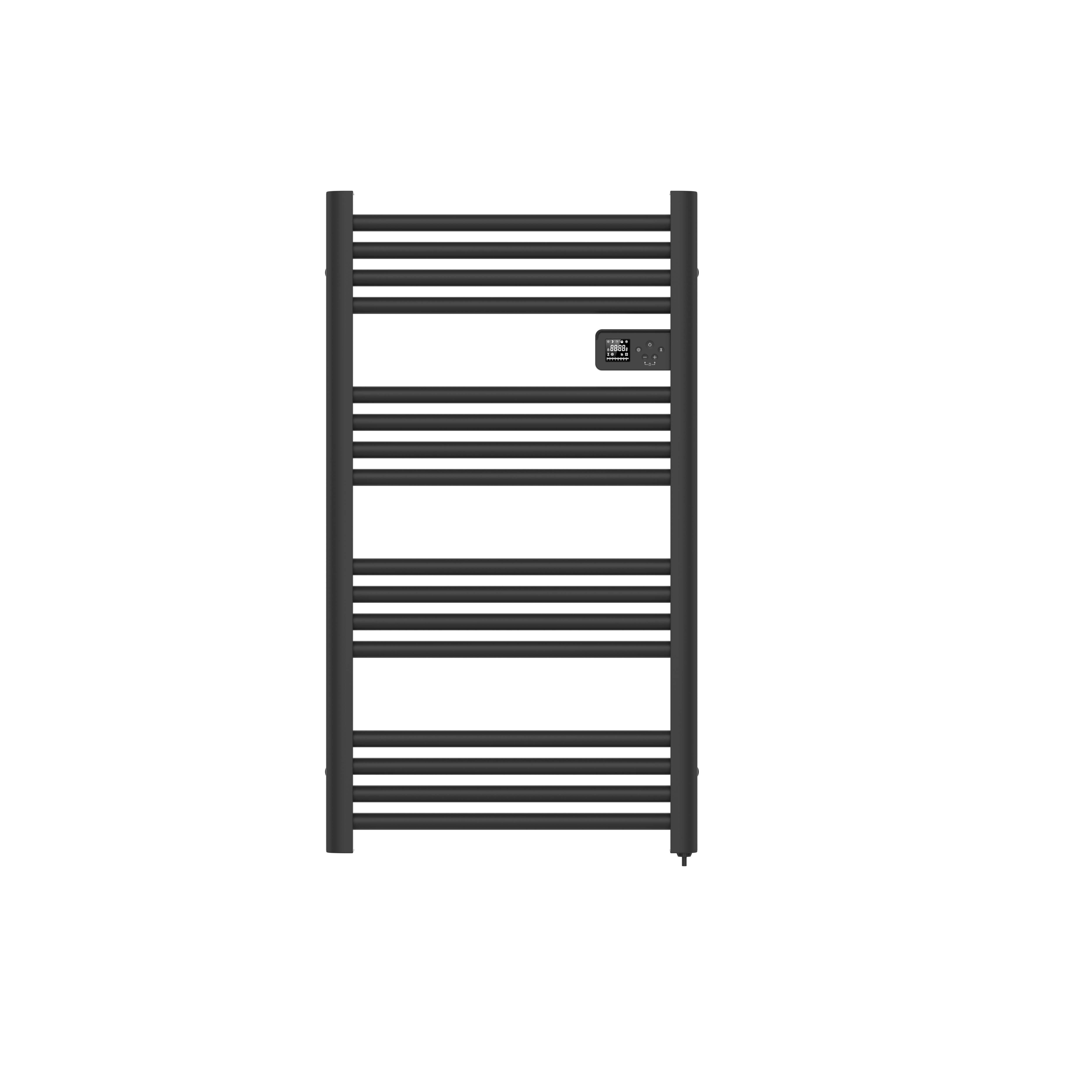 Flomasta Aruna Black Electric Flat Towel warmer (W)540mm x (H)960mm