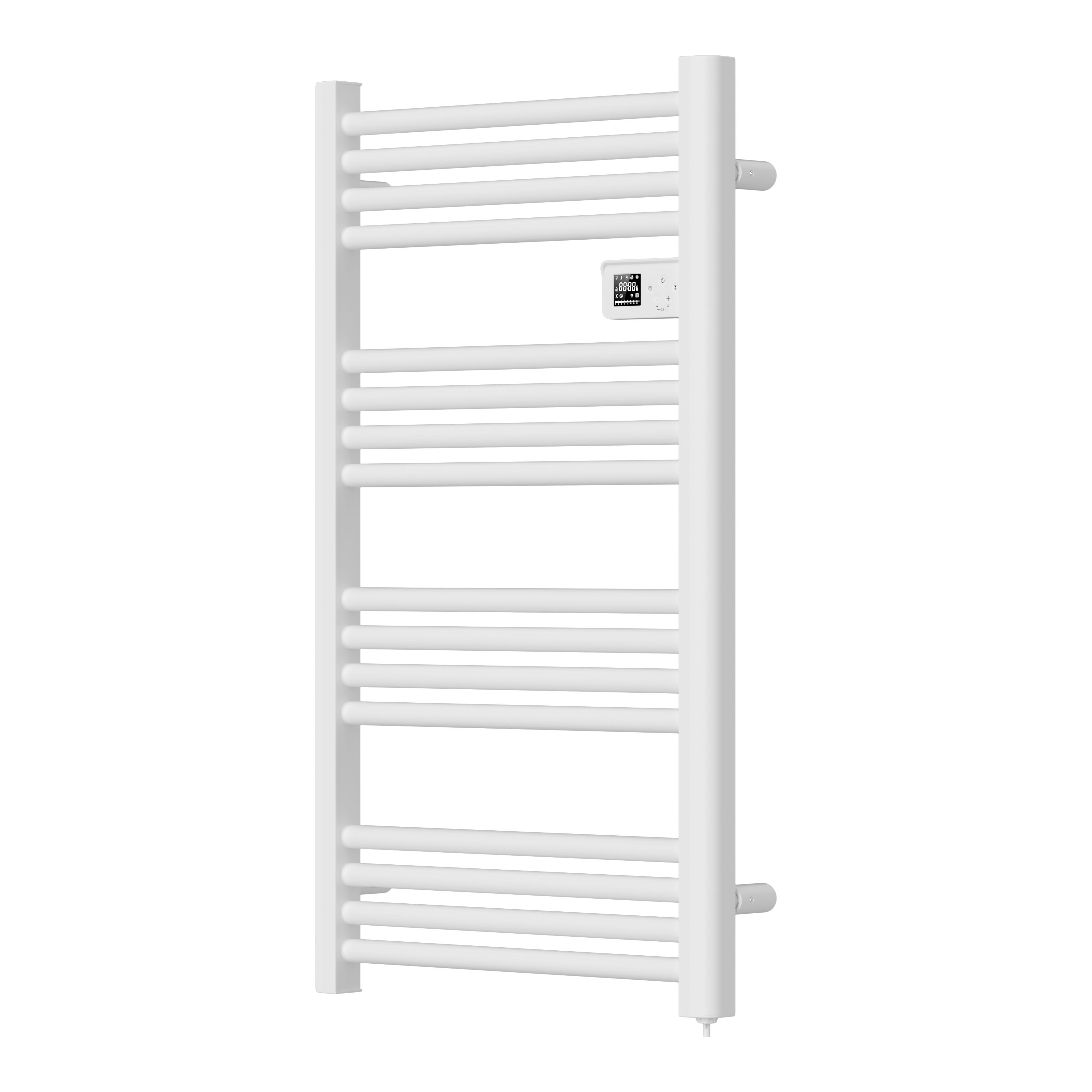 Flomasta Aruna White Electric Flat Towel warmer (W)540mm x (H)960mm