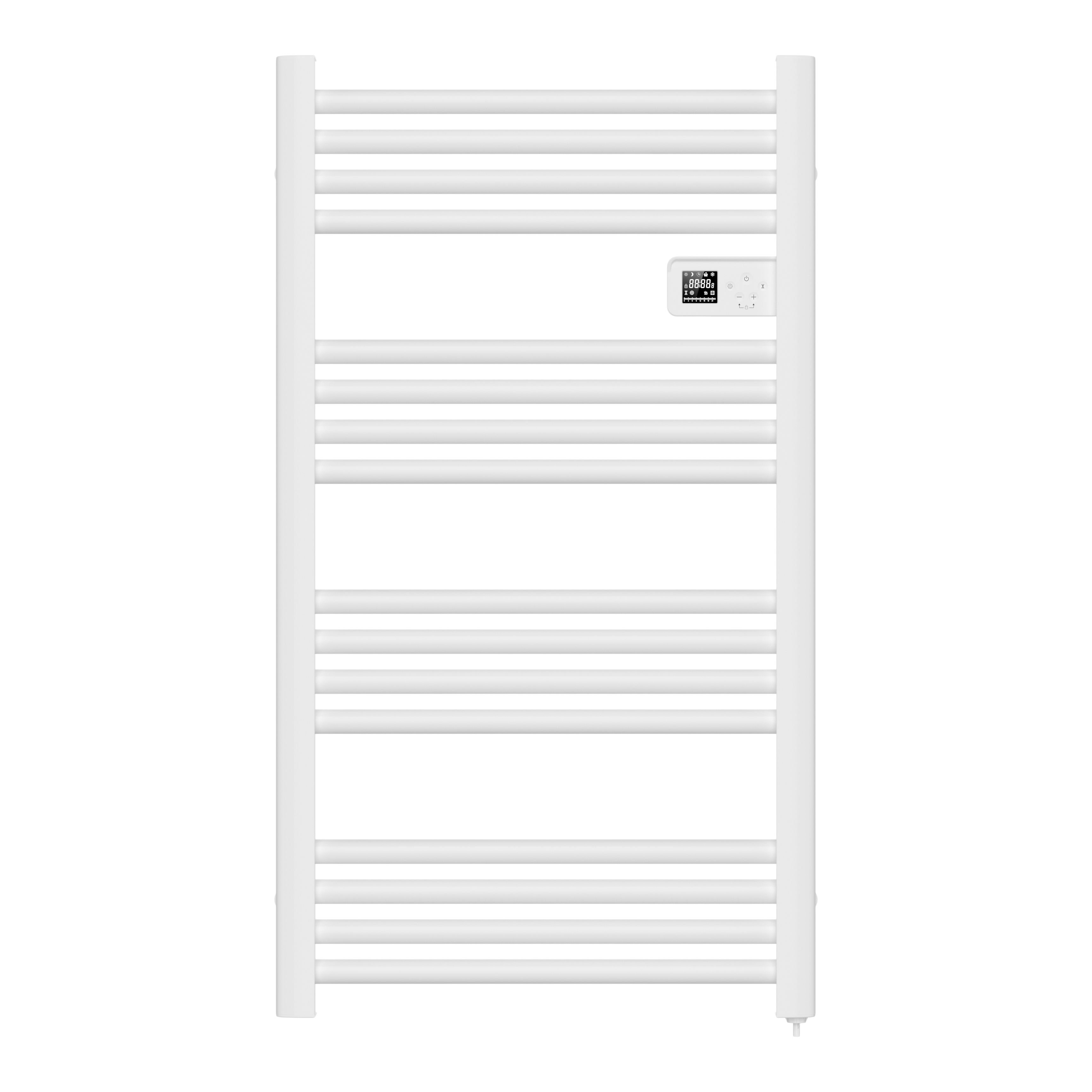 Flomasta Aruna White Electric Flat Towel warmer (W)540mm x (H)960mm