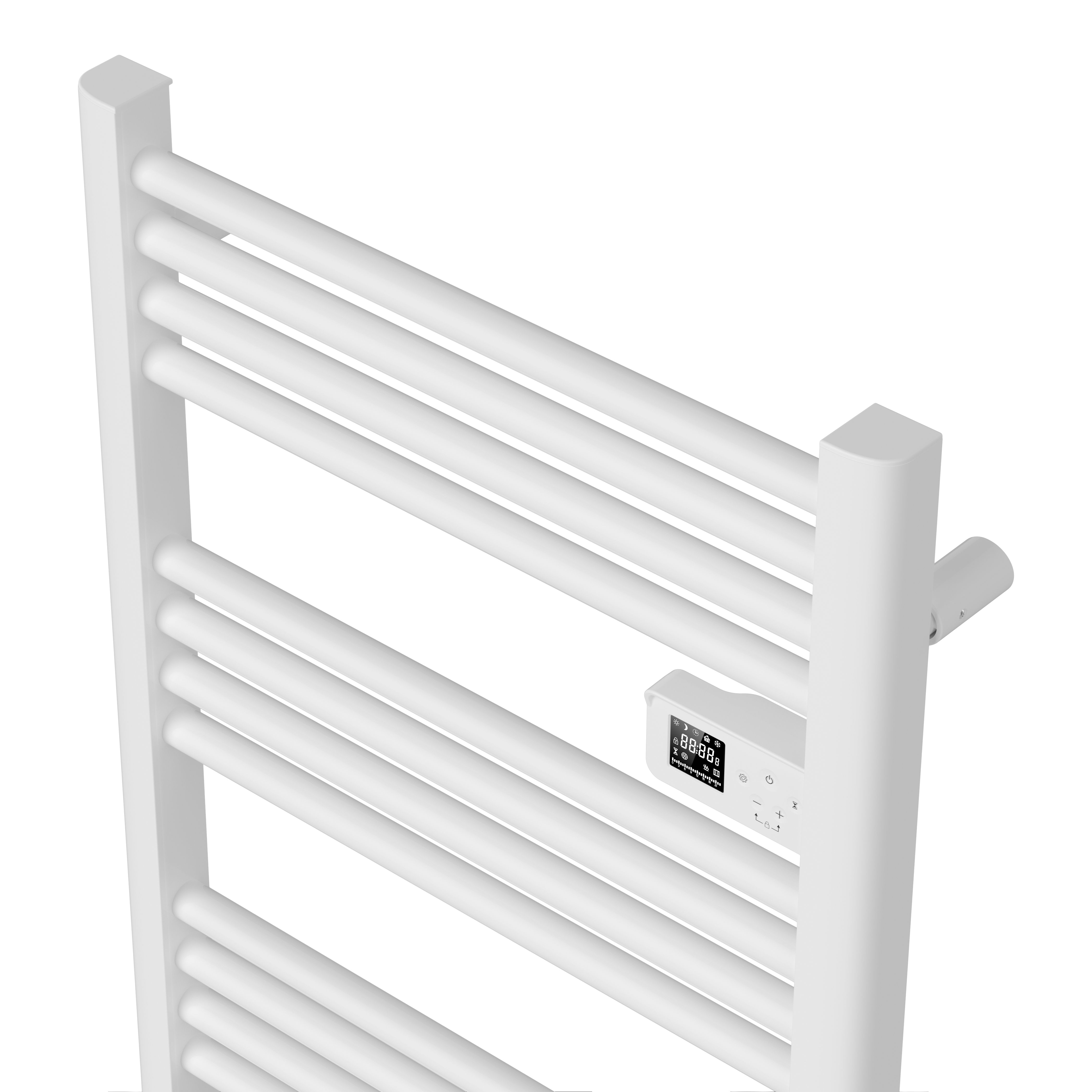 Flomasta Aruna White Electric Flat Towel warmer (W)540mm x (H)960mm