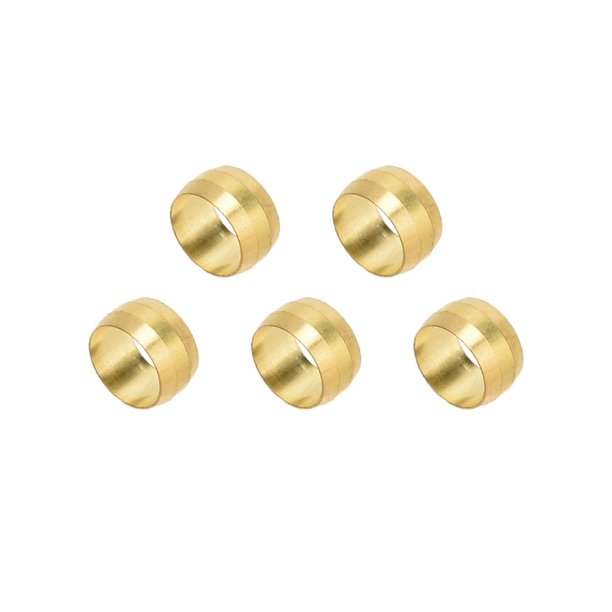 Flomasta Brass Compression Olive (Dia)10mm, Pack of 5