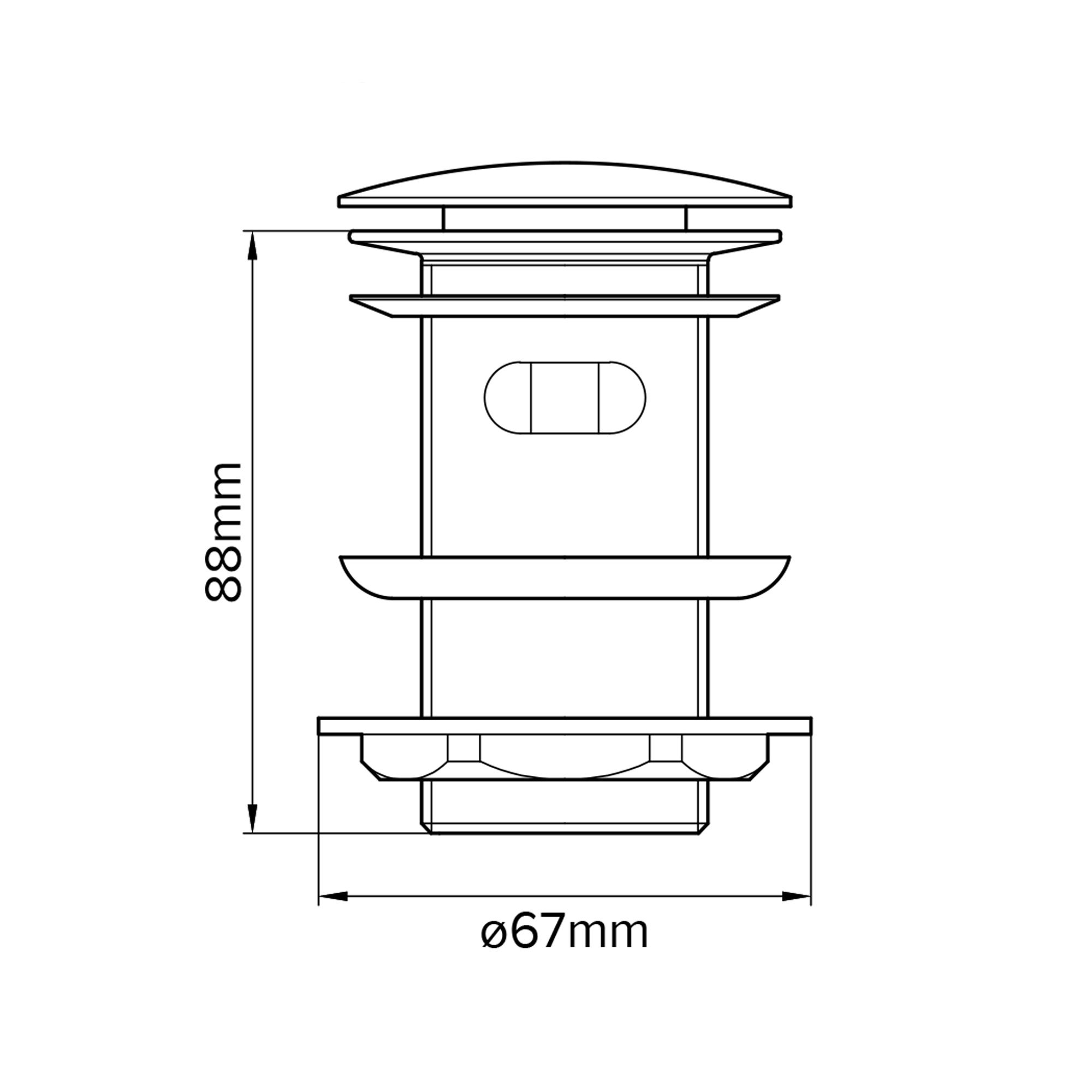 Flomasta Chrome-plated Slotted Sprung Basin Waste - (Dia)46mm