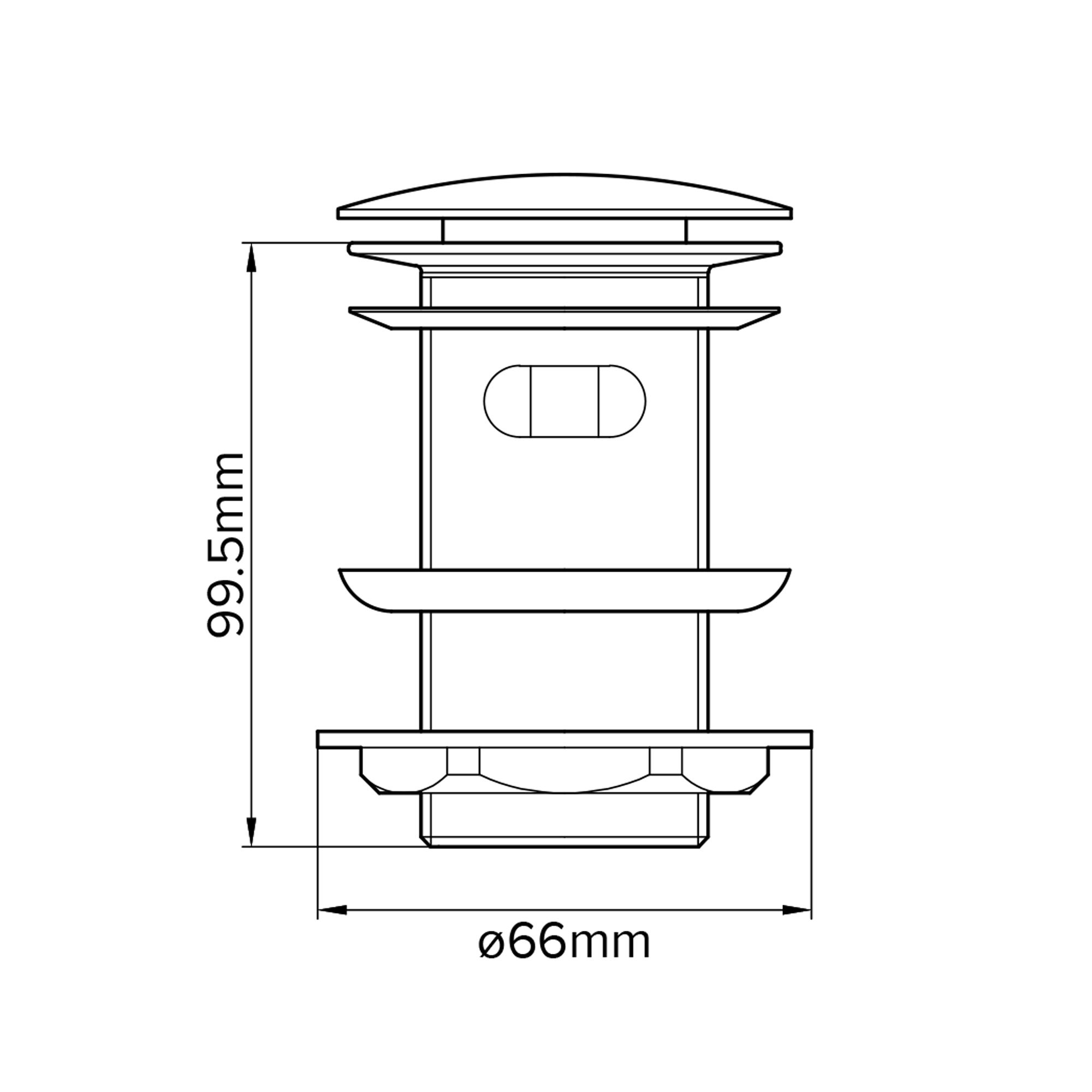 Flomasta Chrome-plated Slotted Sprung Basin Waste - (Dia)46mm