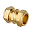 Flomasta Compression fitting Compression Straight Equal Coupler (Dia)22mm 22mm, Pack of 10