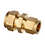 Flomasta Compression fitting Compression Straight Reducing Coupler (Dia)15mm (Dia)12mm 15mm