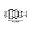 Flomasta Compression fitting Compression Straight Reducing Coupler (Dia)15mm (Dia)8mm 15mm