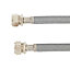 Flomasta Compression Grey Flexible Hose, (L)0.5m 10mm x (Dia)14.5mm 30L/min