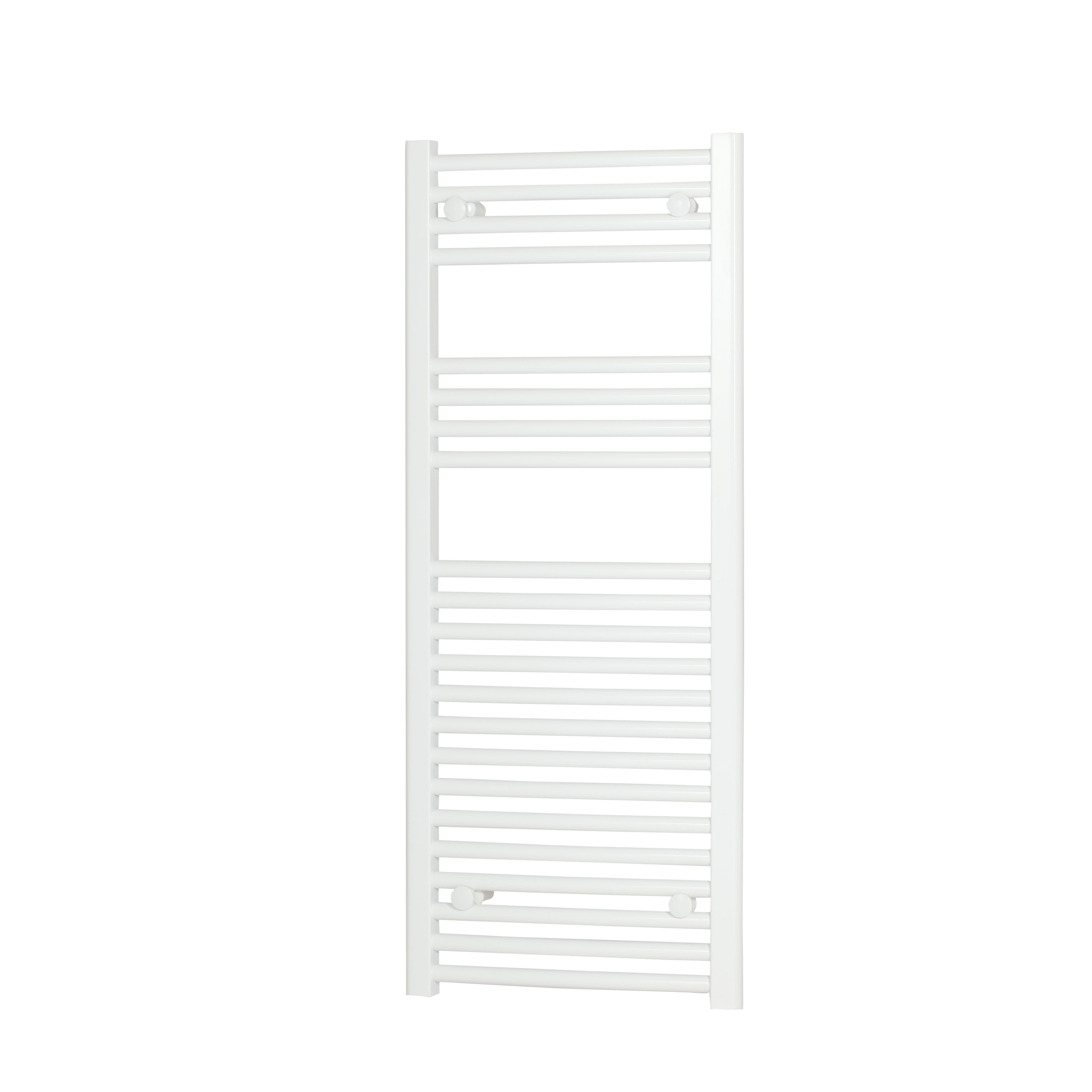 Flomasta Curved, White Vertical Curved Towel radiator (W)450mm x (H)1100mm