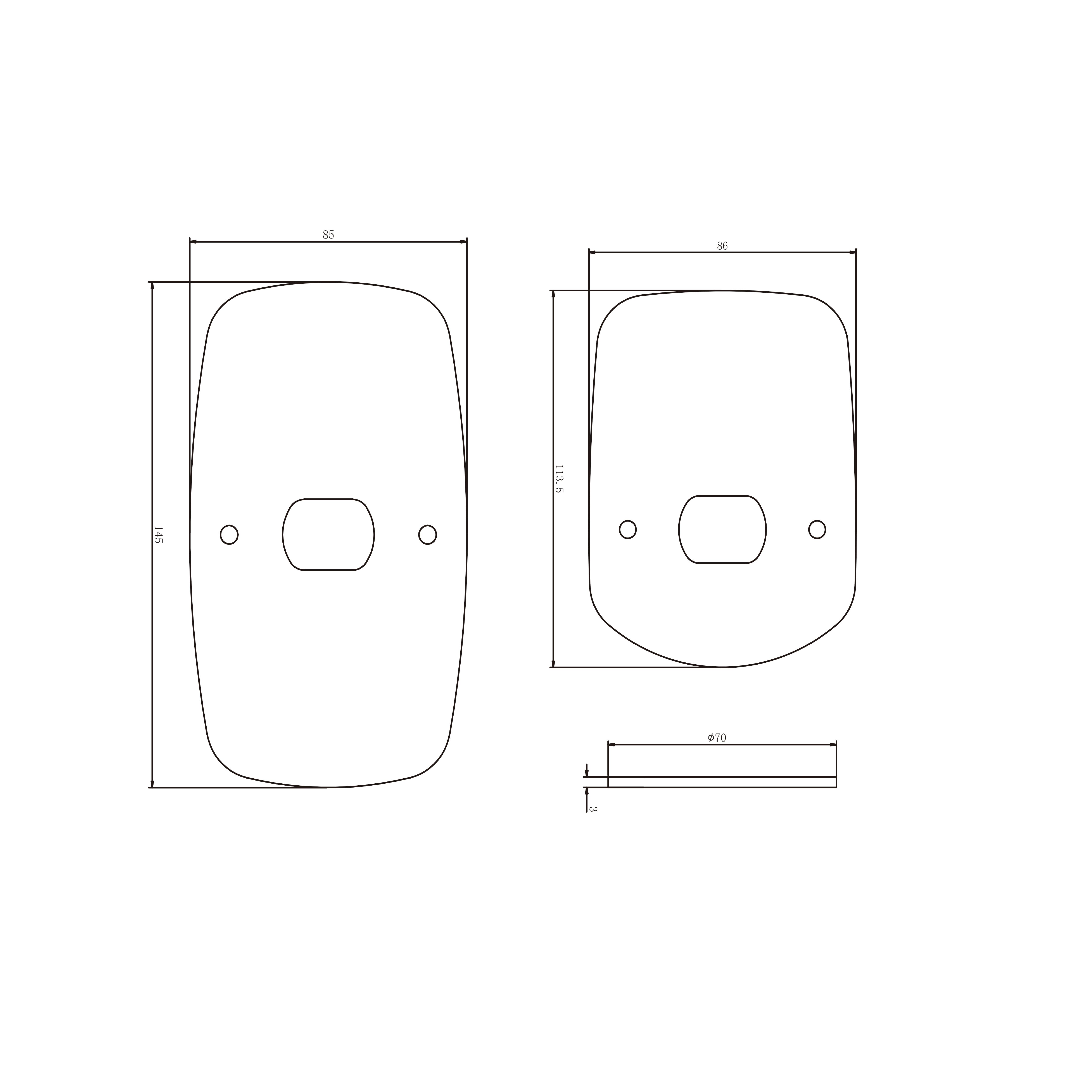 Flomasta Dual Standard Syphon diaphragm