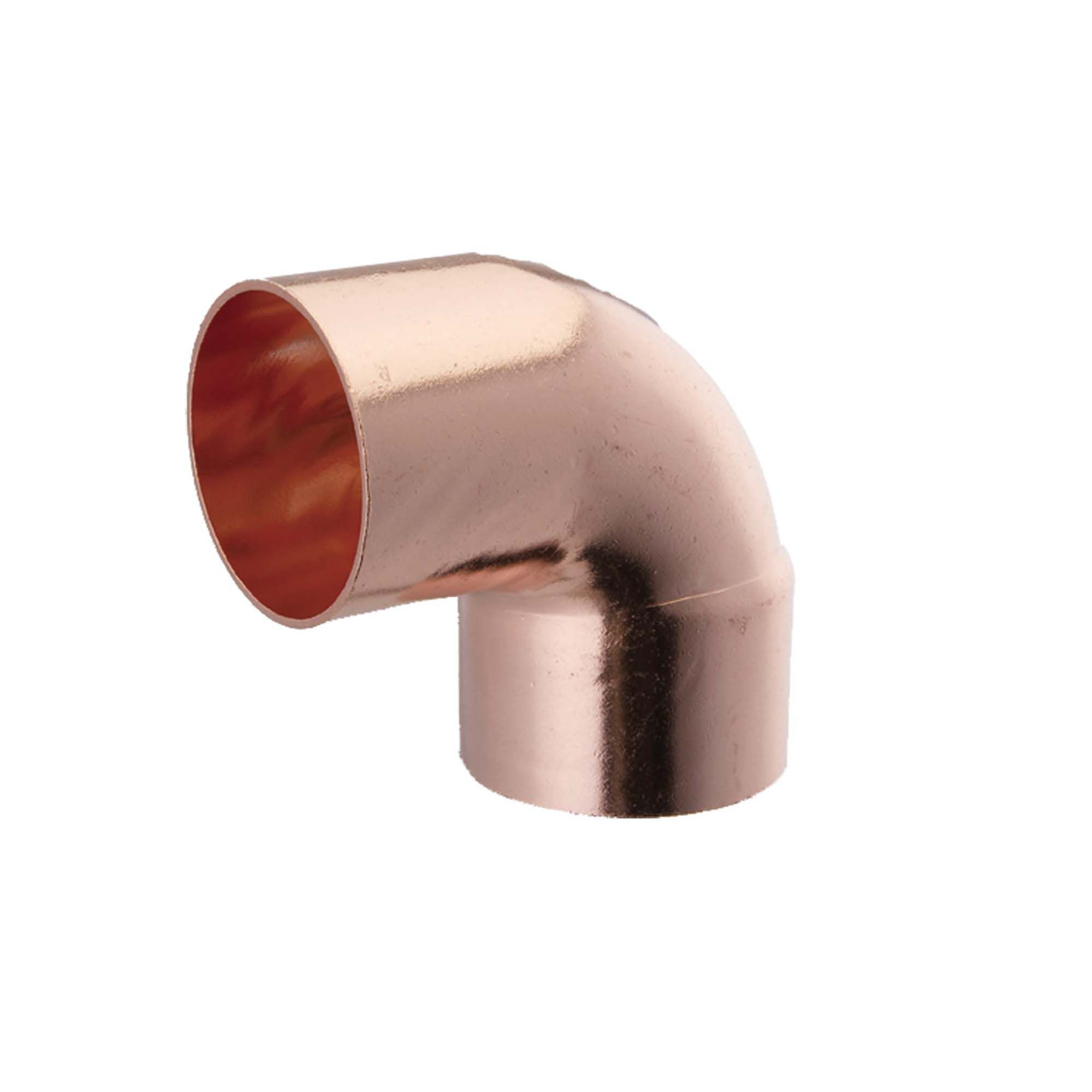 Flomasta End feed 90° Equal Street Pipe elbow 22mm, Pack of 2