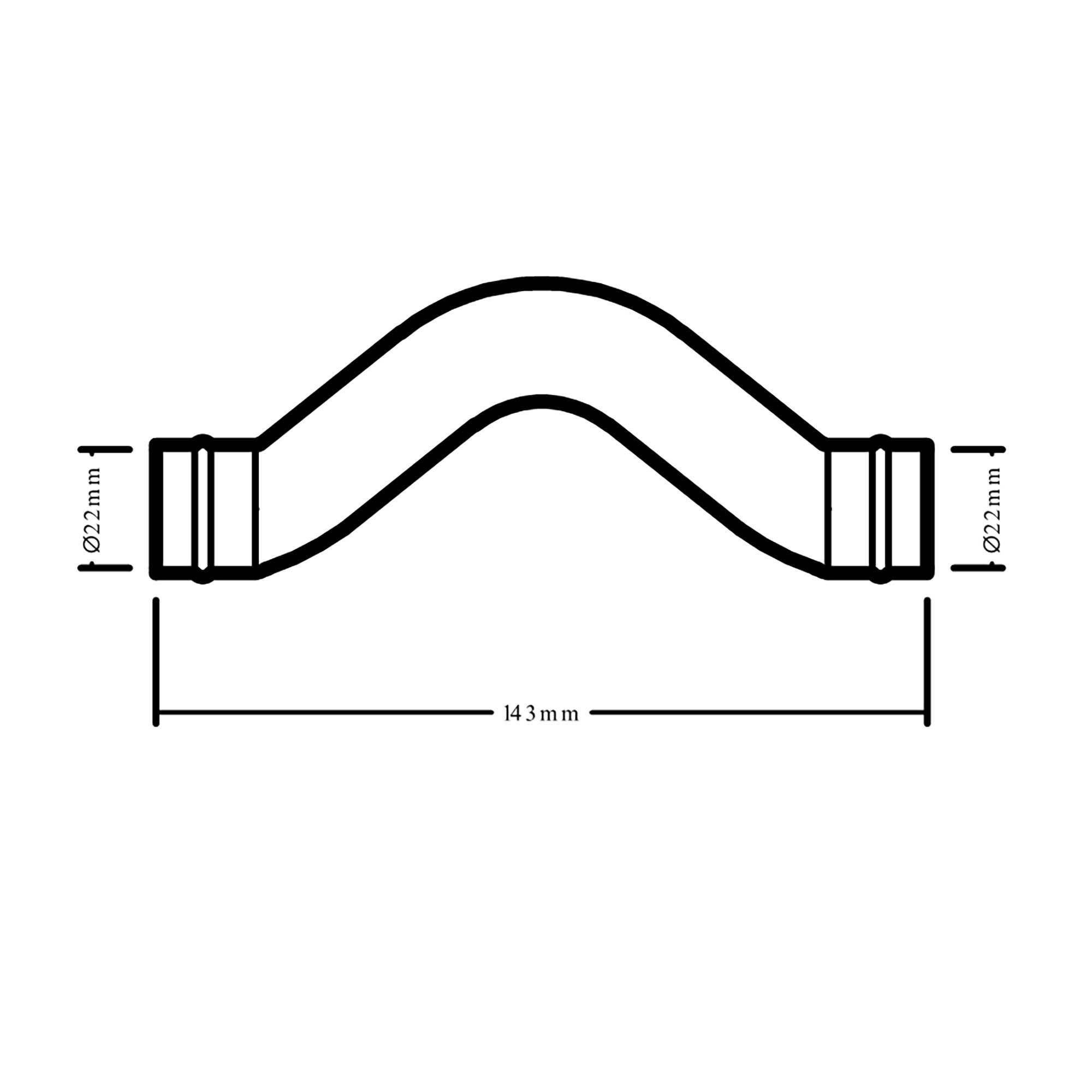 Flomasta Equal Solder ring Crossover 22mm x 22mm