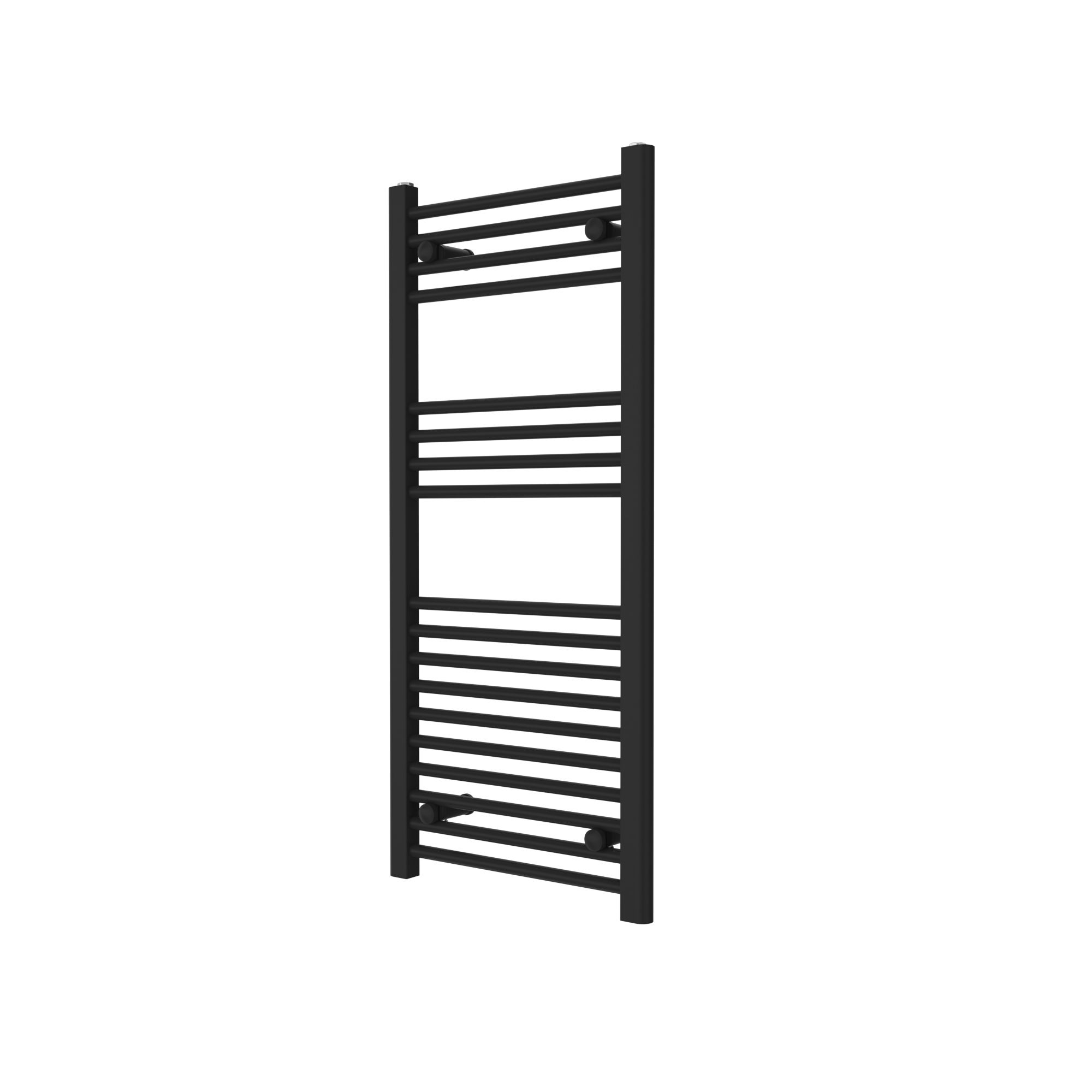 Flomasta Flat Black Vertical Flat Towel radiator W 450mm x H 1000mm Tradepoint