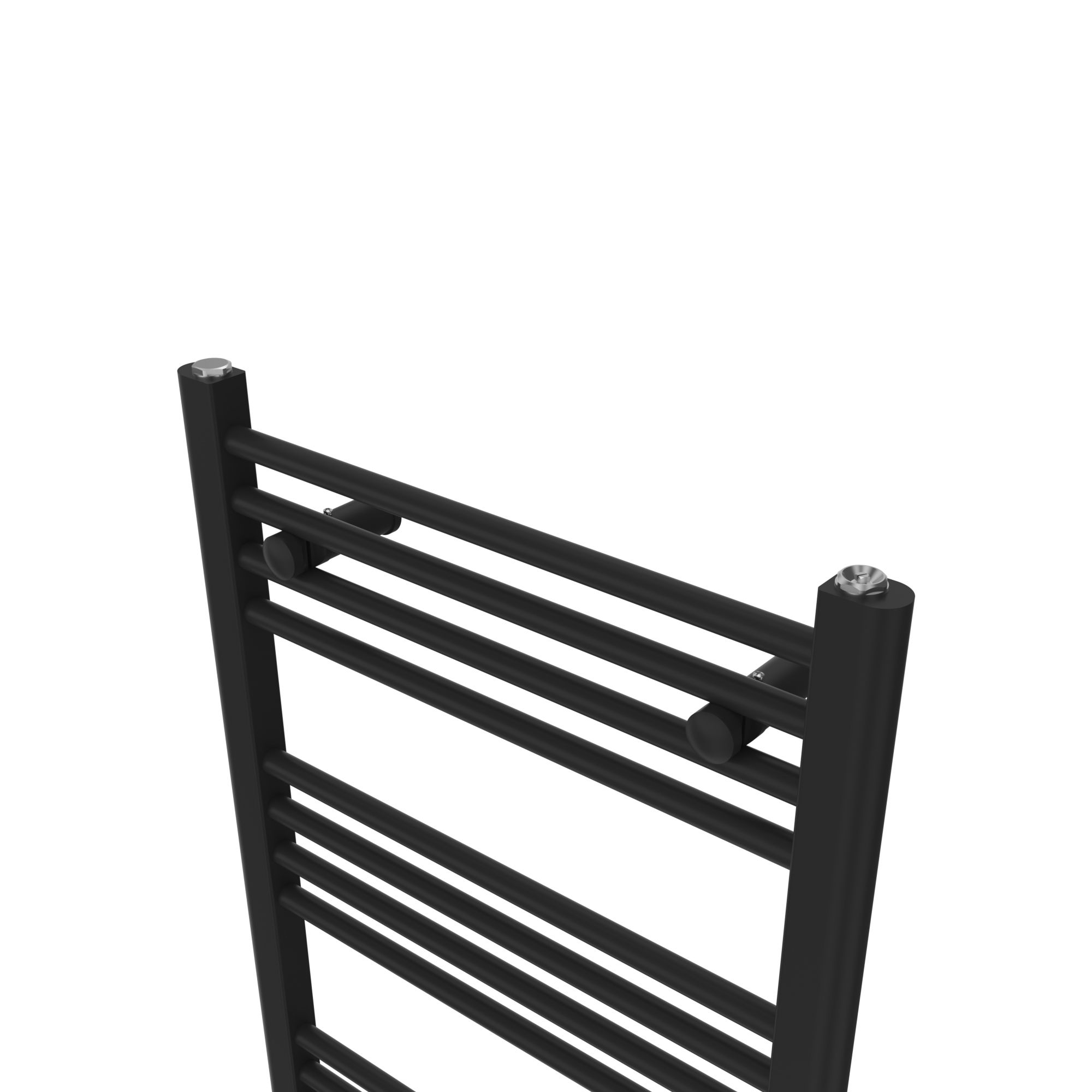 Flomasta Flat, Black Vertical Flat Towel radiator (W)500mm x (H)1100mm